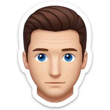 JC Chasez blue eyes, brown hair sticker