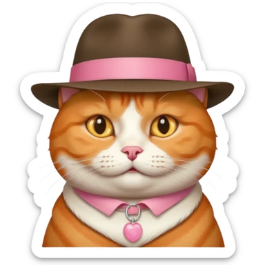 Fat cat in a hat sticker