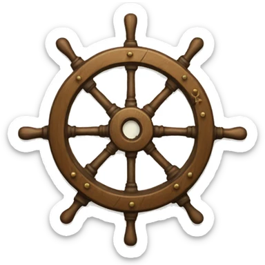 ship wheel sticker
