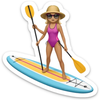 Paddleboarding sticker