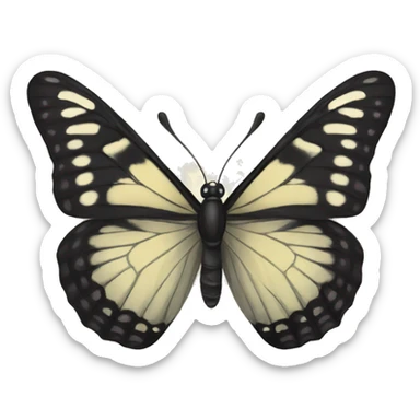 Black butterfly sticker