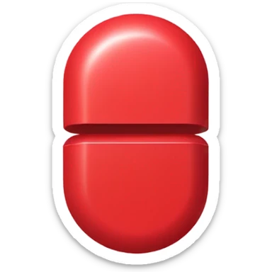 red circle pill with thin horizontal line sticker