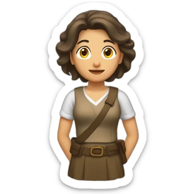 La mujer maravilla defendiendo sticker