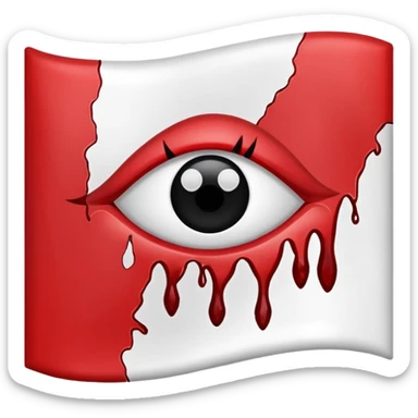 Flagge mit einen Schwarzen Auge sticker