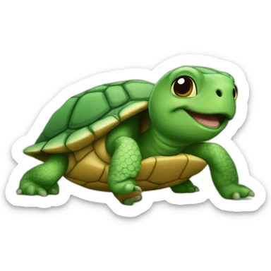Tortue heureuse sticker