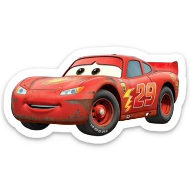 lightning mcqueen old sticker