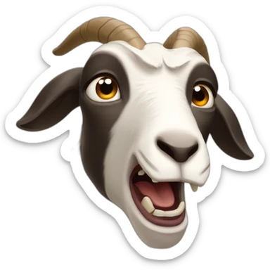 Very angry screaming goat sticker