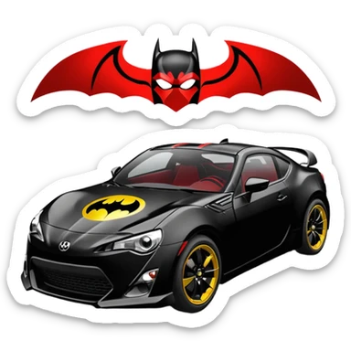 Darth Vader Batman and 60’s Batgirl themed Scion FR-S  sticker