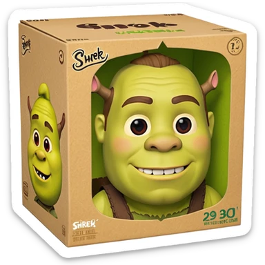Boite funko pop avce shrek  sticker
