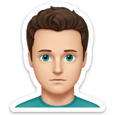 Jonathan Groff with teal eyes sticker