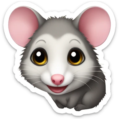 Cute possum sticker
