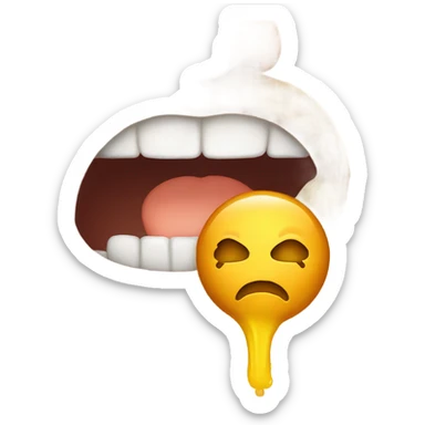 emoji face vomiting honey sticker