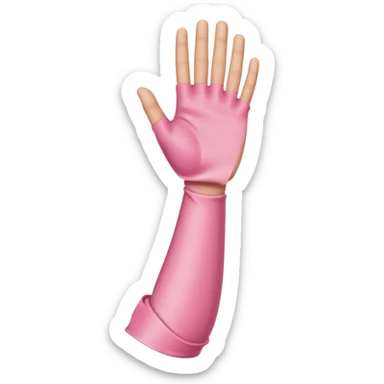 Light brown Arm in pink cast sticker