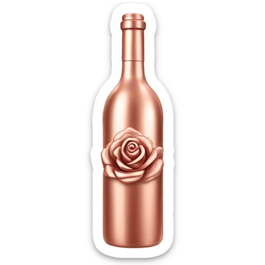 Rose gold wine bottle  sticker