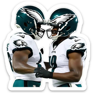 Eagles players Super Bowl sticker