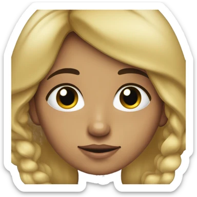 Niña con pelo negro lacio, dormida  sticker