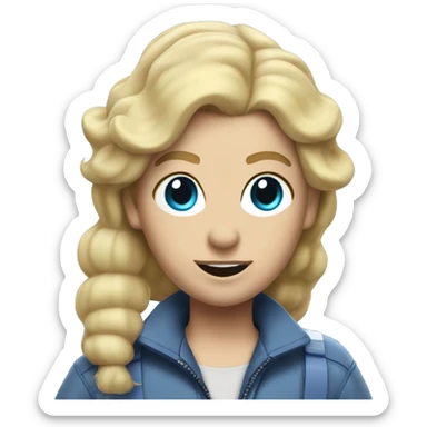 Ghostbusters with Blue flight suit and blonde hair sticker