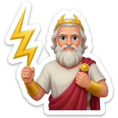 zeus lightning greek god sticker