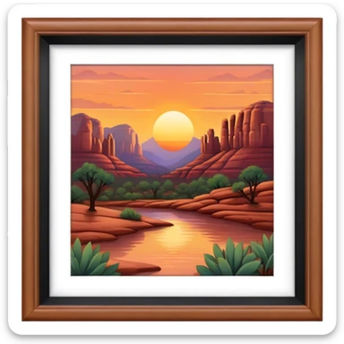 Sedona sunset  sticker