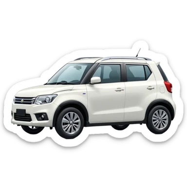 Suzuki Brezza white colour car emoji  sticker