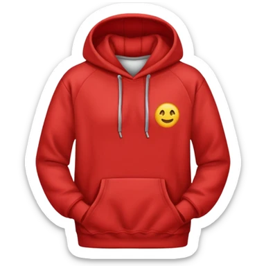 a red hoodie sticker