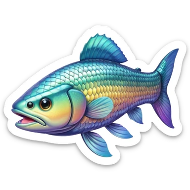 A musky fish sticker