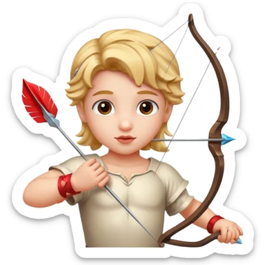 Cupid with bow and arrow sticker