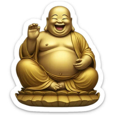 Laughing buddha sticker