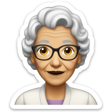Old woman named ms.cox sticker