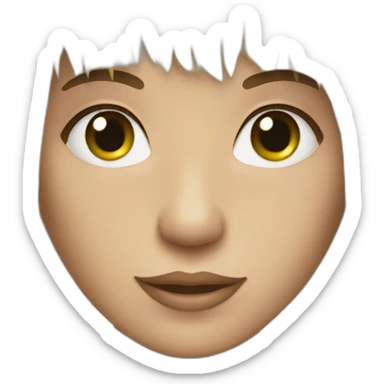 Chica con flequillo rubia con ojos verdes sticker