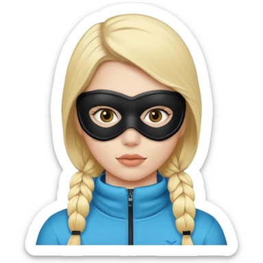 White girl with ski mask sticker