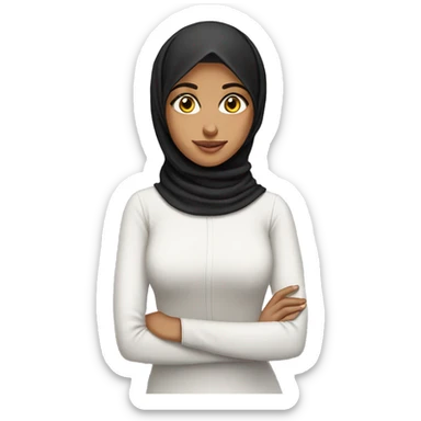 pretty arab girl without hijab sticker