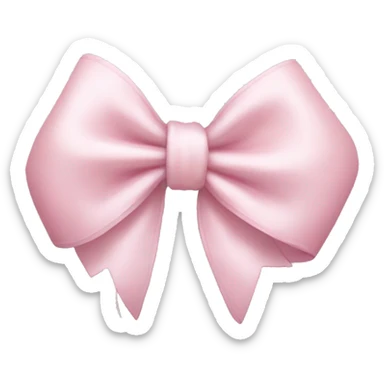 light pink bow  sticker
