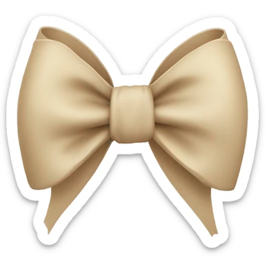 Bow beige sticker
