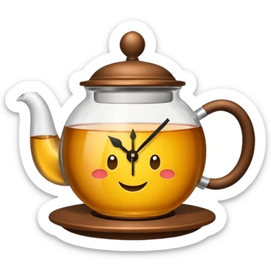 clock that tea sticker