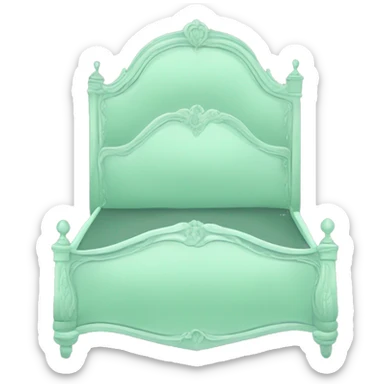 Mint green marie antoinette bed  sticker
