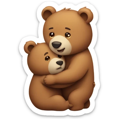 Bears hugging cute  sticker