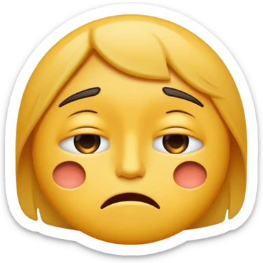 very tired face sticker