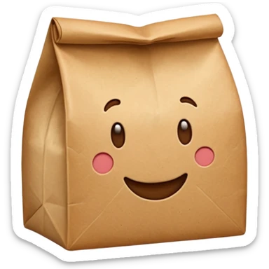 sac kraft avec du pain dedans  sticker