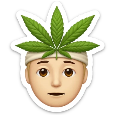 Emoji cansado mariguano sticker