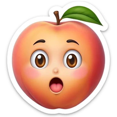 Farting peach  sticker