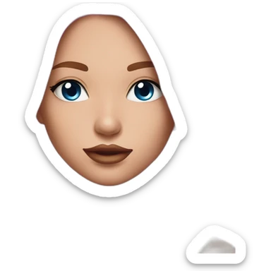 sexy; rock; leather; girl; pink and blue long smooth hair; sticker