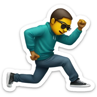 a person dabbing sticker