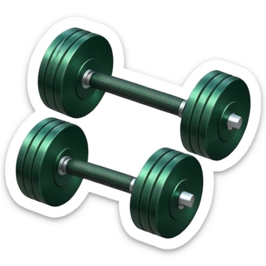 Dark green weights  sticker