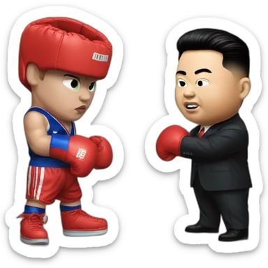 Kim jong un boxing with chucky sticker