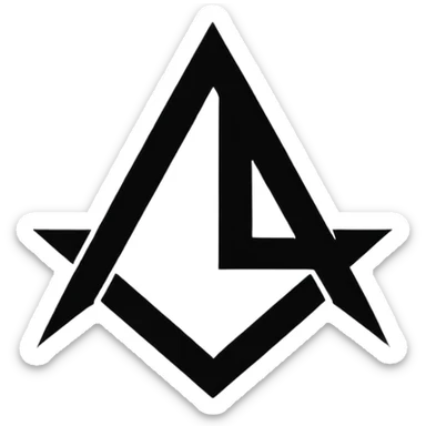 una "J" stilizzata in bianco e nero, logo jeventus sticker