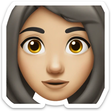 girl, freckles, big cheeks, nose ring, black hair  sticker