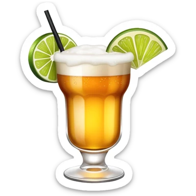 Tequila and beer Mexican cocktail sticker