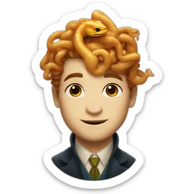 Newt the salamander from fantastic beast sticker