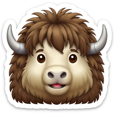 a Yak that gets a hairstyle sticker